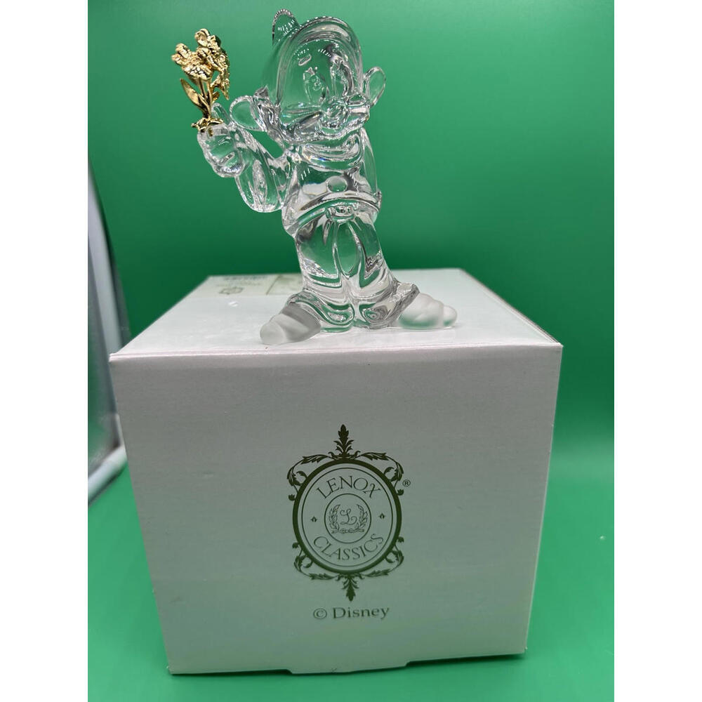LENOX Crystal Daisies From Dopey Sculpture NEW In BOX Germany Disney Snow White